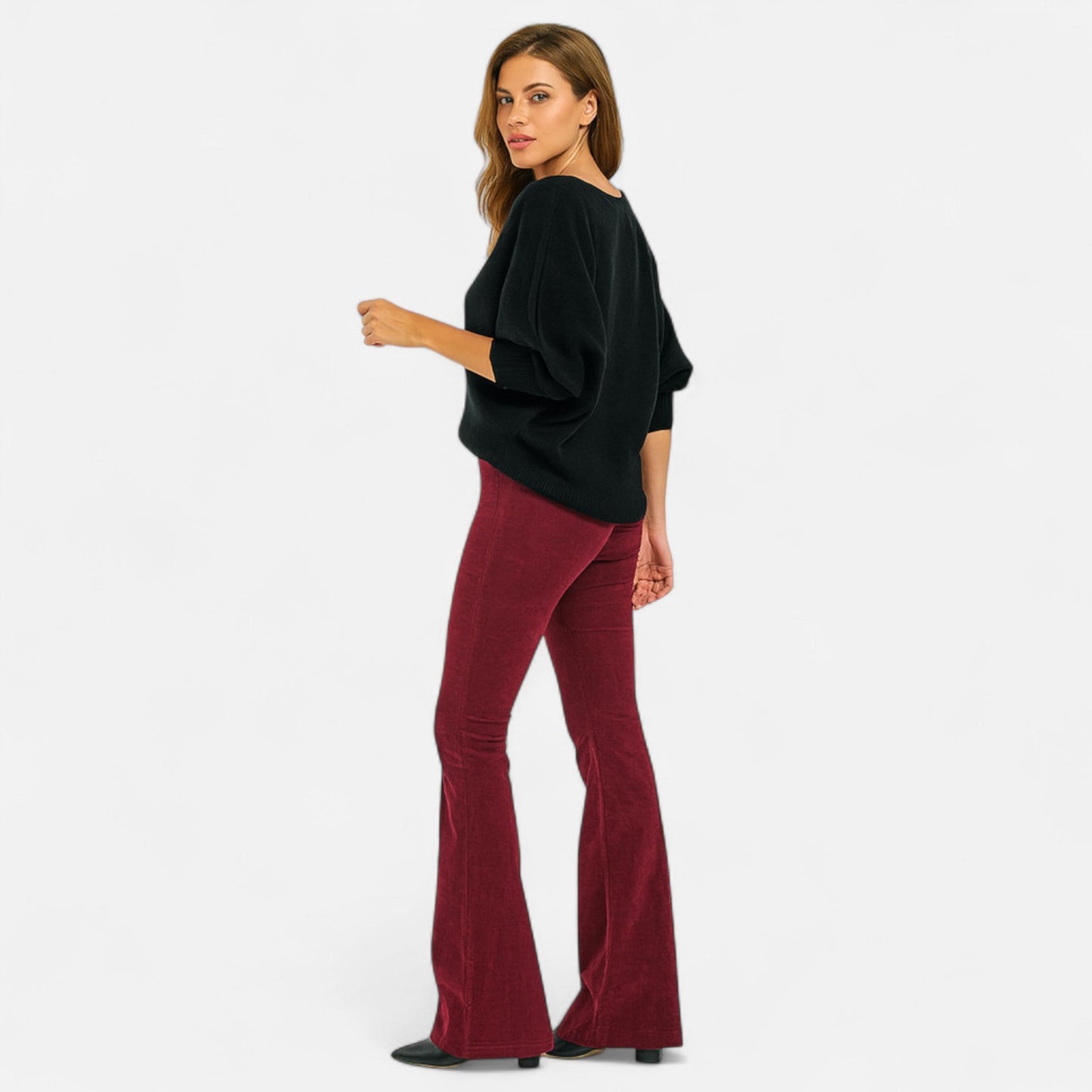 Old Dulor | Pantalon Femme Taille Haute Évasé – Style Intemporel, Silhouette Élégante