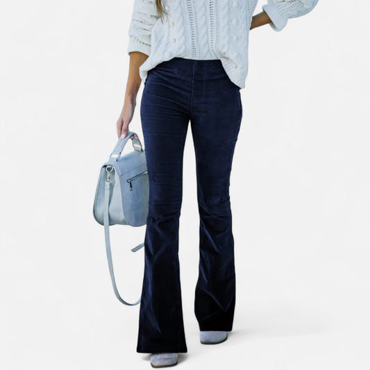 Old Dulor | Pantalon Femme Taille Haute Évasé – Style Intemporel, Silhouette Élégante