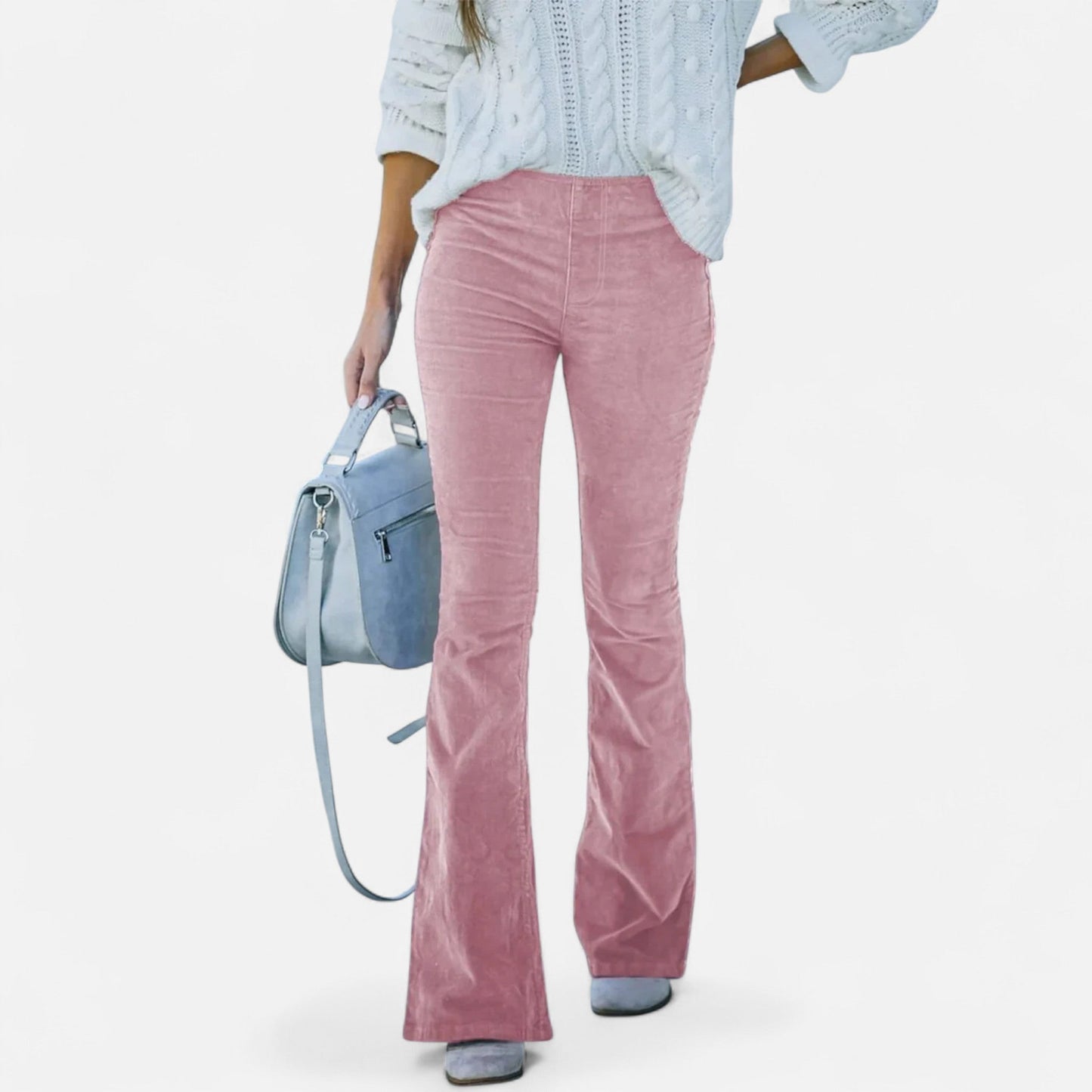 Old Dulor | Pantalon Femme Taille Haute Évasé – Style Intemporel, Silhouette Élégante