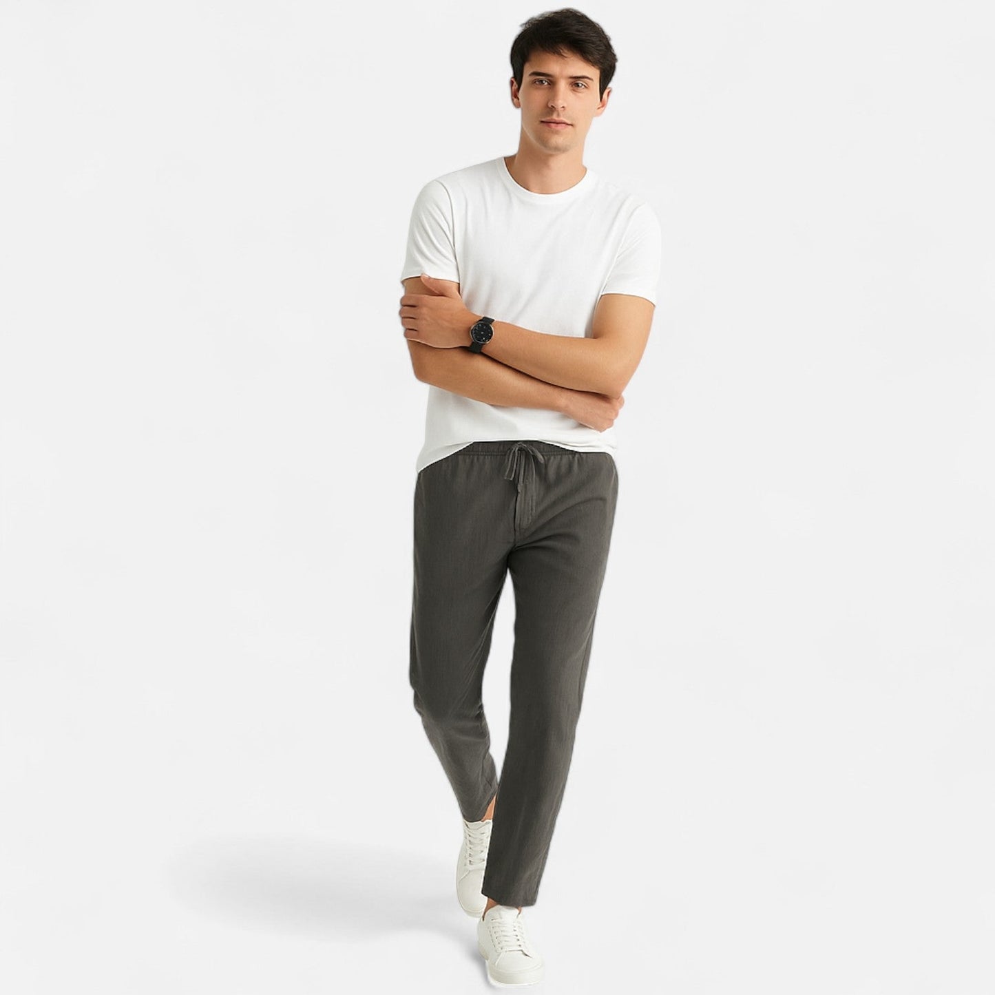 Old Dulor | Pantalon en Lin à Cordon pour Homme – Confort Respirant pour l'Été