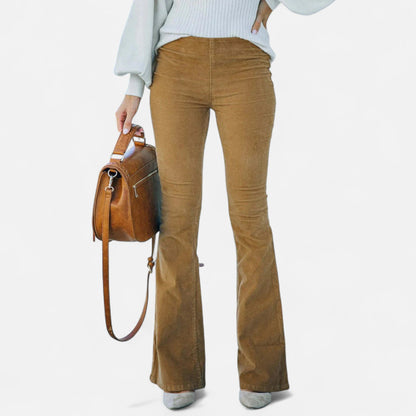 Old Dulor | Pantalon Femme Taille Haute Évasé – Style Intemporel, Silhouette Élégante