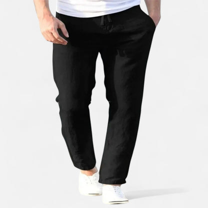 Old Dulor | Pantalon en Lin à Cordon pour Homme – Confort Respirant pour l'Été
