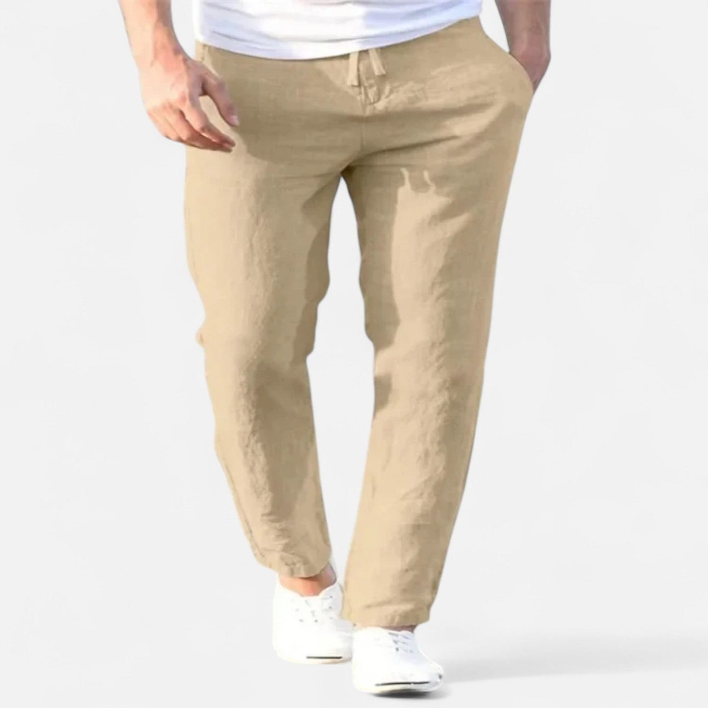 Old Dulor | Pantalon en Lin à Cordon pour Homme – Confort Respirant pour l'Été